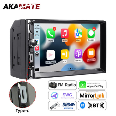 CA7080OSD 7 Inch 2DIN Car Radio - CarPlay Android Bluetooth CA7080