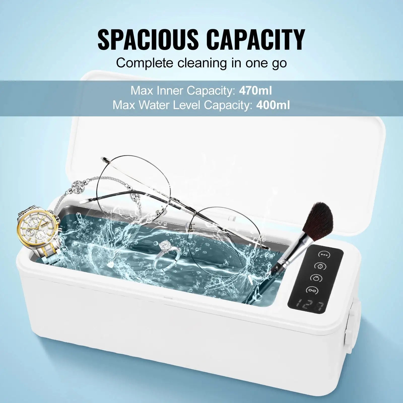Ultrasonic Cleaner 200/450/650ml Portable Timer