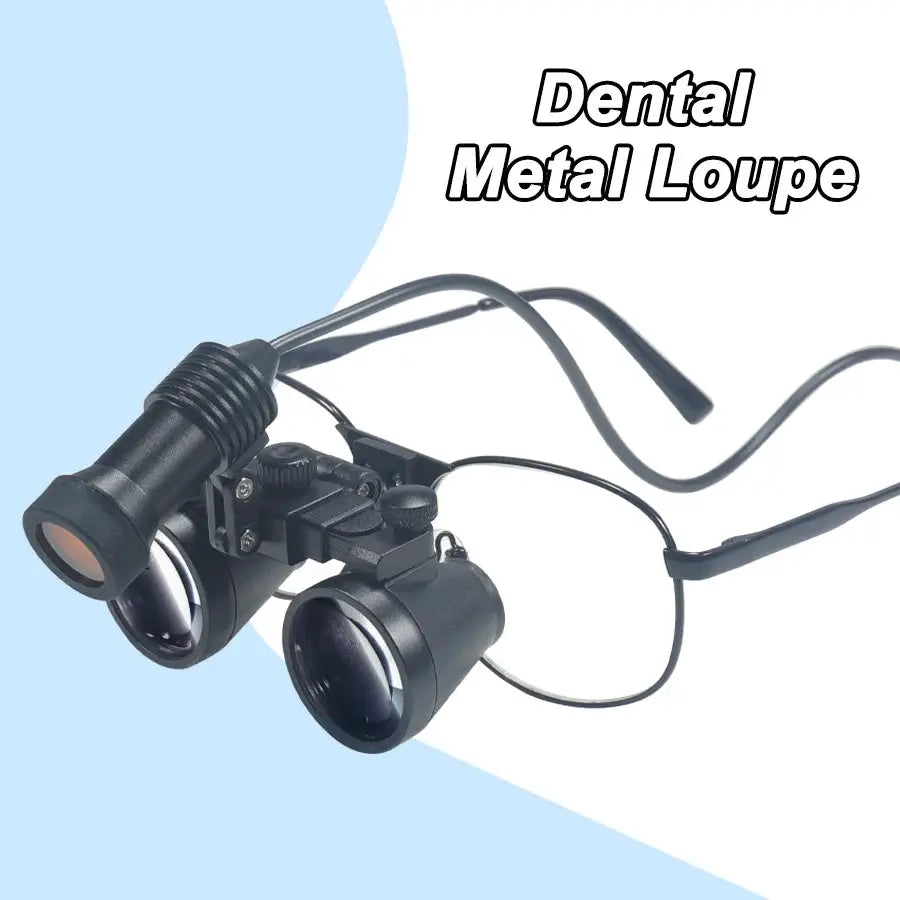 Dental Loupe With Lamp 2.5x 3.5x Magnification Metal Frame Lab Medical Magnifier with Fabric Box for Dentists Focus by InterCyprus Trading Ltd