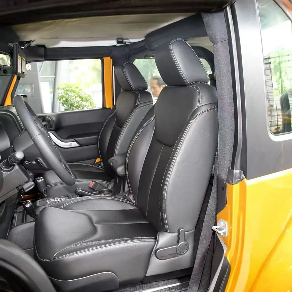 Ψεύτικες Δερμάτινες Θήκες Καθισμάτων Jeep Wrangler JK Δύο Εμπρός Καθίσματα
