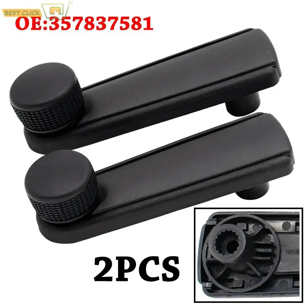 2PCS Window Winder Crank Handle Regulator Cover 357837581 For VW T4 1990-1994 Transporter Carrado 1984-1992 Passat 1982-1992 by InterCyprus Trading Ltd