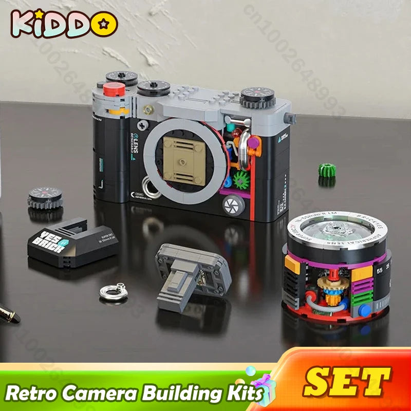 Σετ Κατασκευής Ρετρό Κάμερας με 508 Κομμάτια Μικρομπλοκ