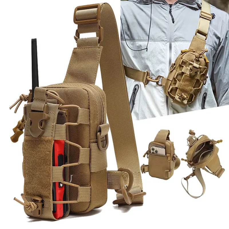 Tactical Sling Front Chest Bag &ndash; Water Bottle Pouch