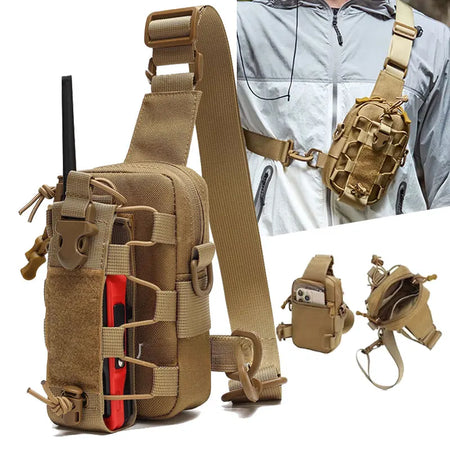 Tactical Sling Front Chest Bag &ndash; Water Bottle Pouch