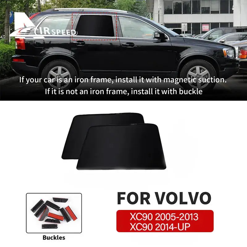 Folding Magnetic Car Window Sunshade for Volvo XC90 2005-2025 by InterCyprus Trading Ltd