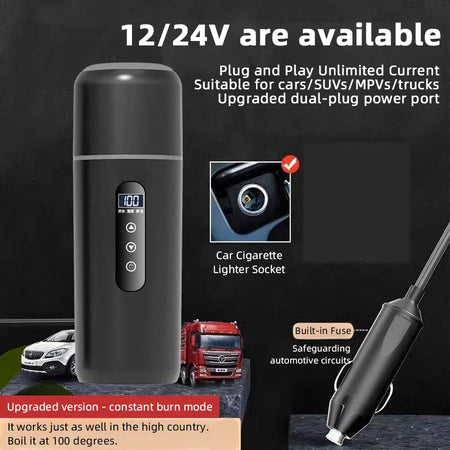 ACCEO 12V 500Ml Heating Cup - Variable Temp Display