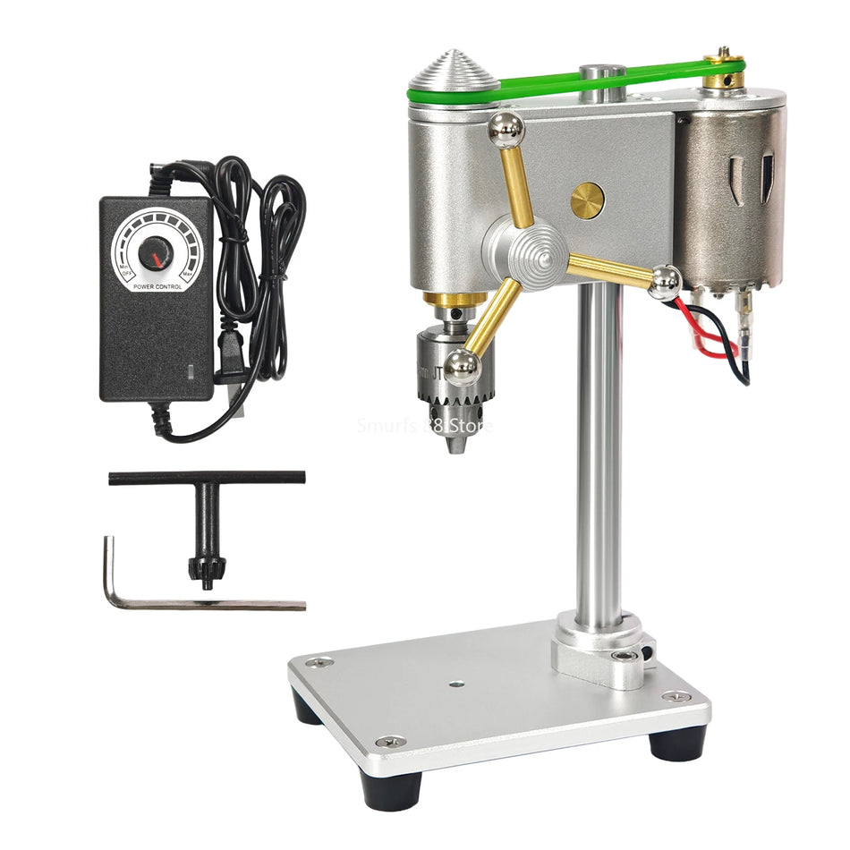 Kovová mini stolní vrtačka s nastavitelným tlakem, přesnost pro modely