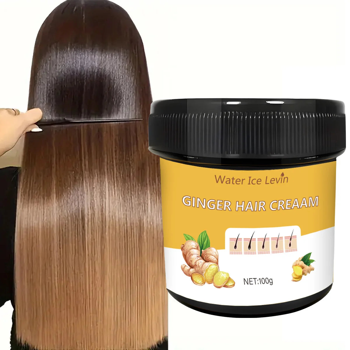 Ginger Scented Hair Mask &ndash; Moisturizing Scalp Massage for Strengthened Hair