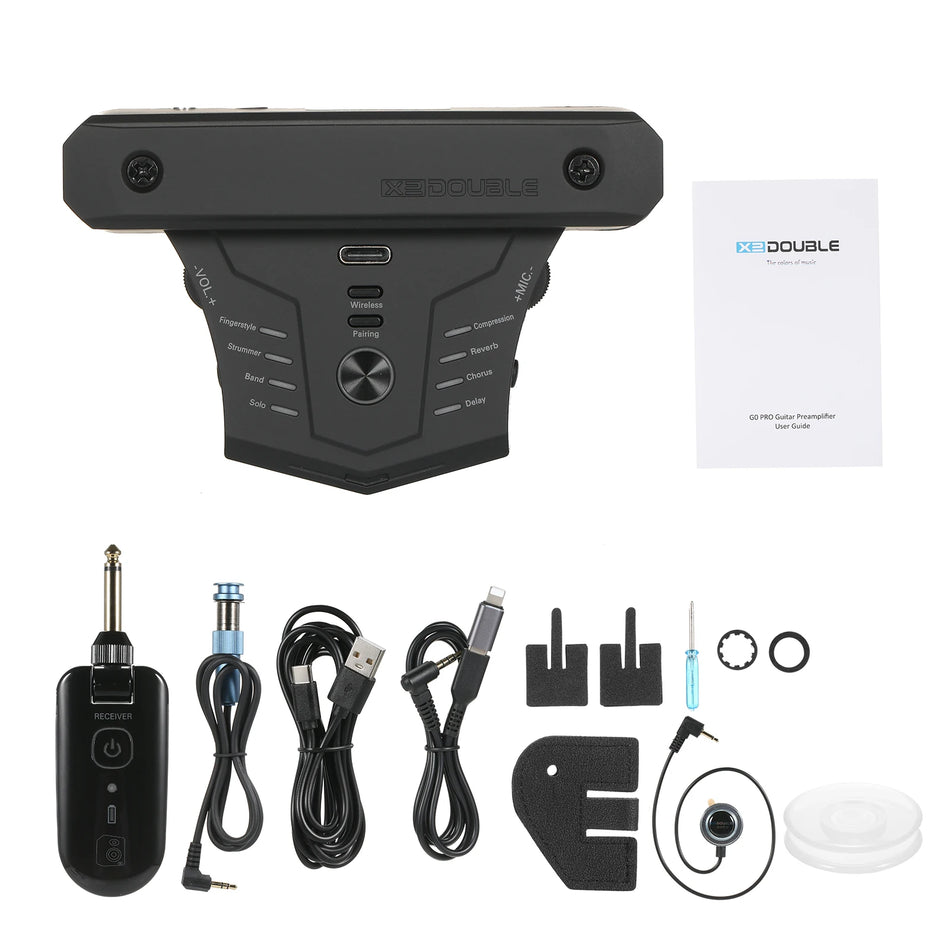 Double G0 Pro zvukový předzesilovač pro kytaru s BT chorus delay reverb pro 95-110mm