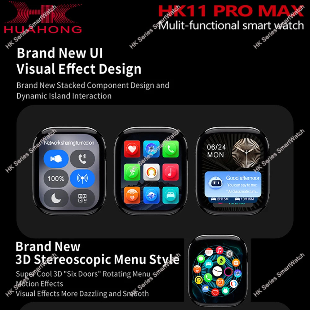 HK11 Pro Max Smartwatch 2025 &ndash; AI Chat Robot AMOLED Display
