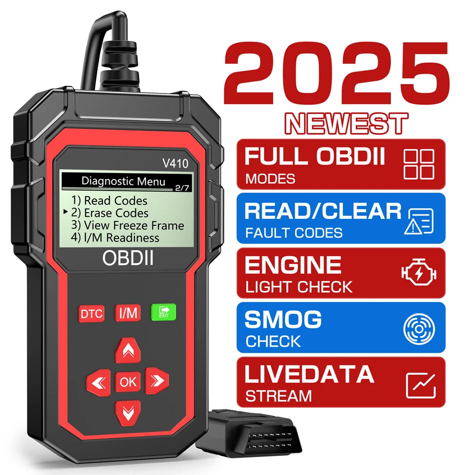V410 ELM327 Читатель кодов OBD2 для автомобиля с диагностическим инструментом OBDII EOBD