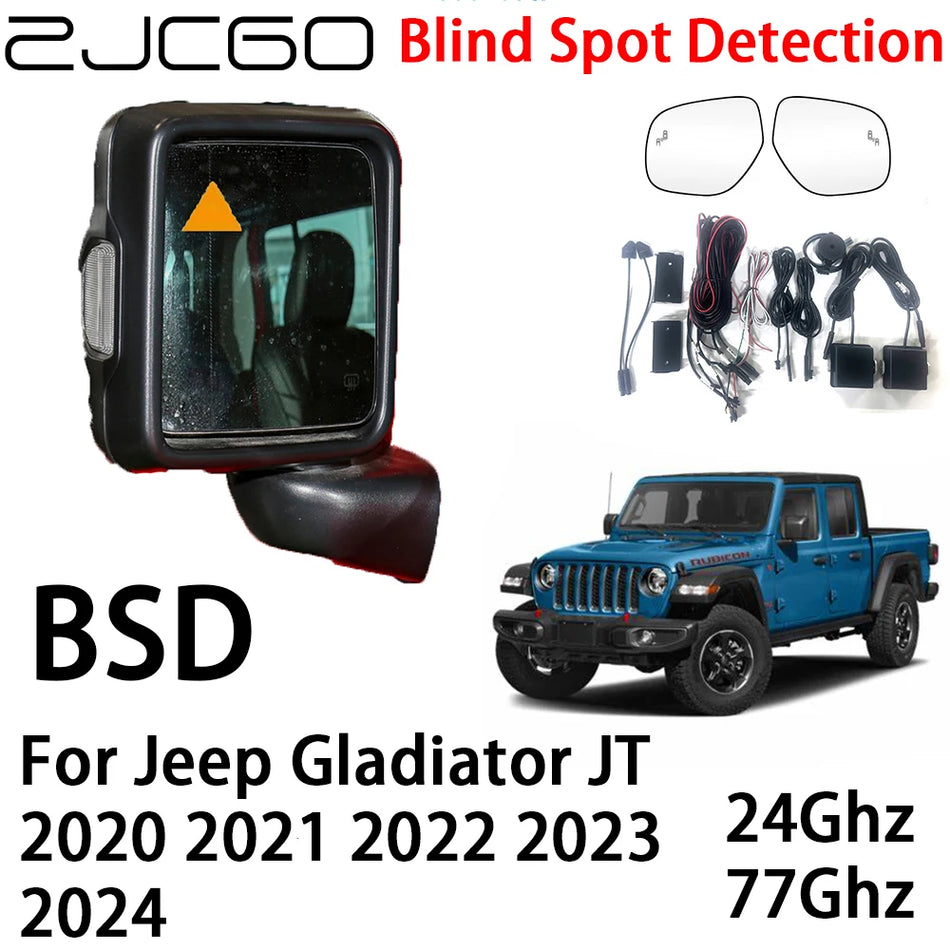 Blind Spot Radar Warning System for Jeep Gladiator JT with Rear Bumper Mounted Dual MmWave Radars
