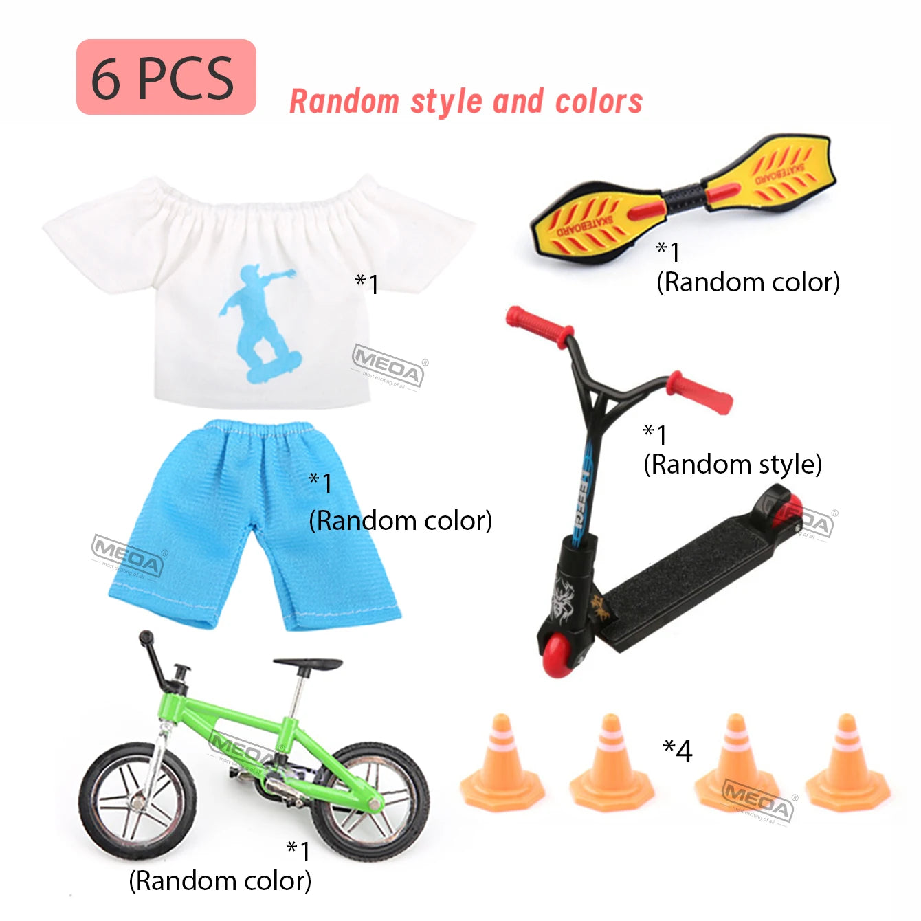 Profession Finger Boarding DIY Ramp - Great Starter Kit MS-6PCS-2