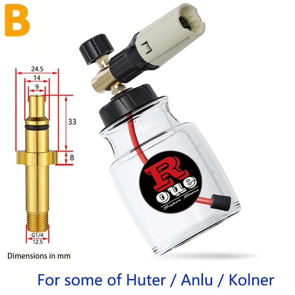 High-Pressure Foam Cannon Soap Generator for Karcher, Nilfisk, Parkside &amp; More For Huter