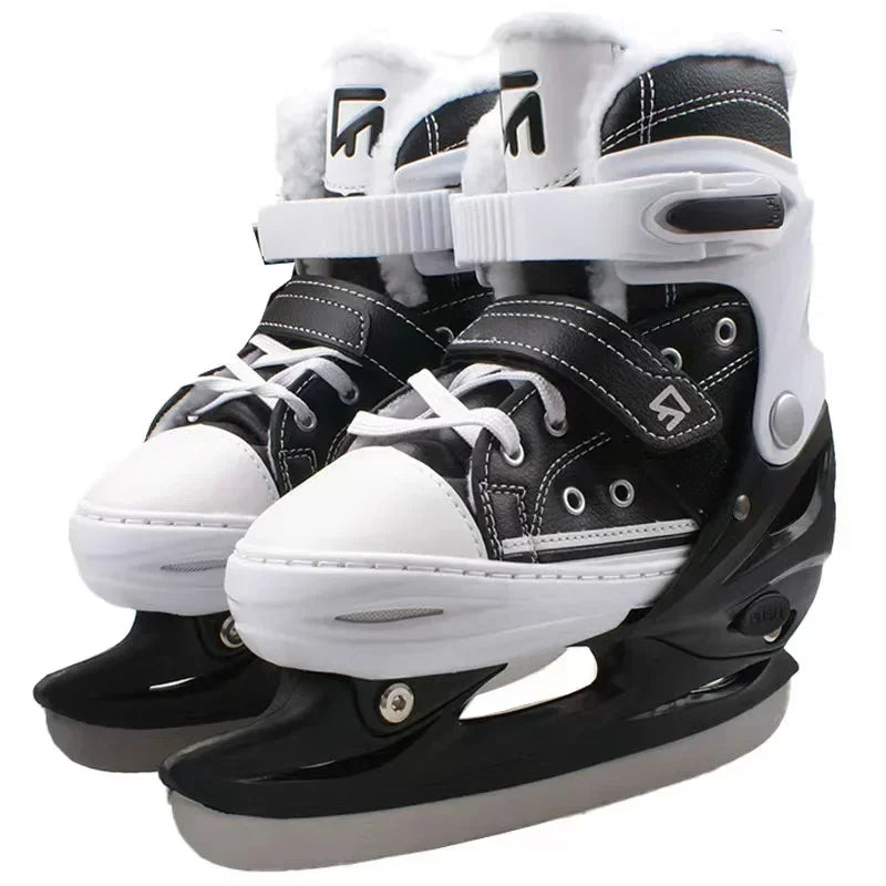 Patines de Hielo Profesionales, Ajustables, Zapato de Cuchilla de