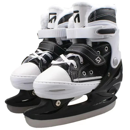 SMVP Adjustable Ice Skates &ndash; Perfect for Beginners and Kids black / 30-33