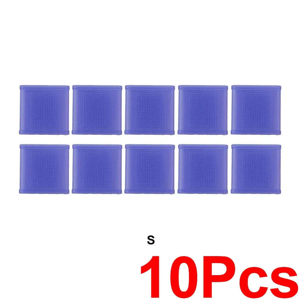 10Pcs Sports Finger Sleeves &ndash; Medical-Certified Silicone Protection Blue-S-10Pcs / CHINA