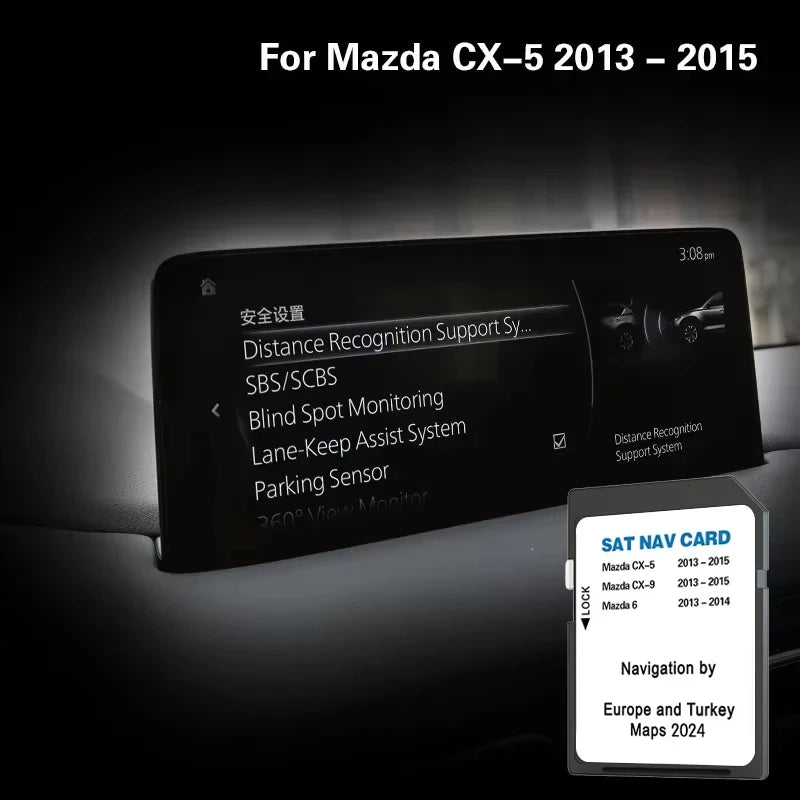 SD Navi Card Mazda CX-5 2013 2014 2015 &ndash; Europe Map 8GB CHINA / for Mazda CX5