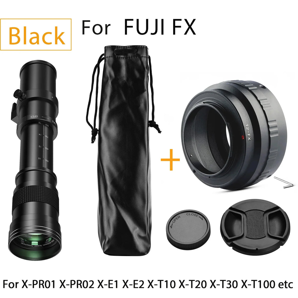 Lightdow Telephoto Lens 420-800mm f 8.3 &ndash; Super Telephoto Zoom for DSLR Cameras for Fujifilm X 01