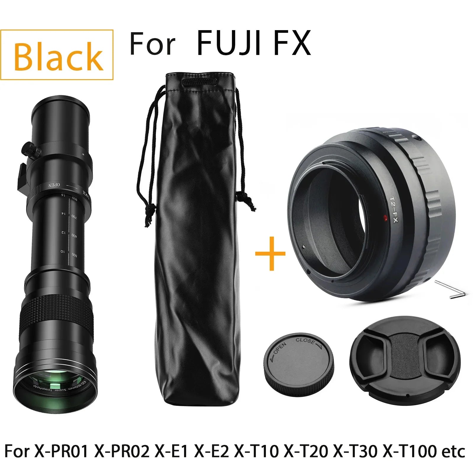 Lightdow Telephoto Lens 420-800mm f 8.3 &ndash; Super Telephoto Zoom for DSLR Cameras for Fujifilm X 01