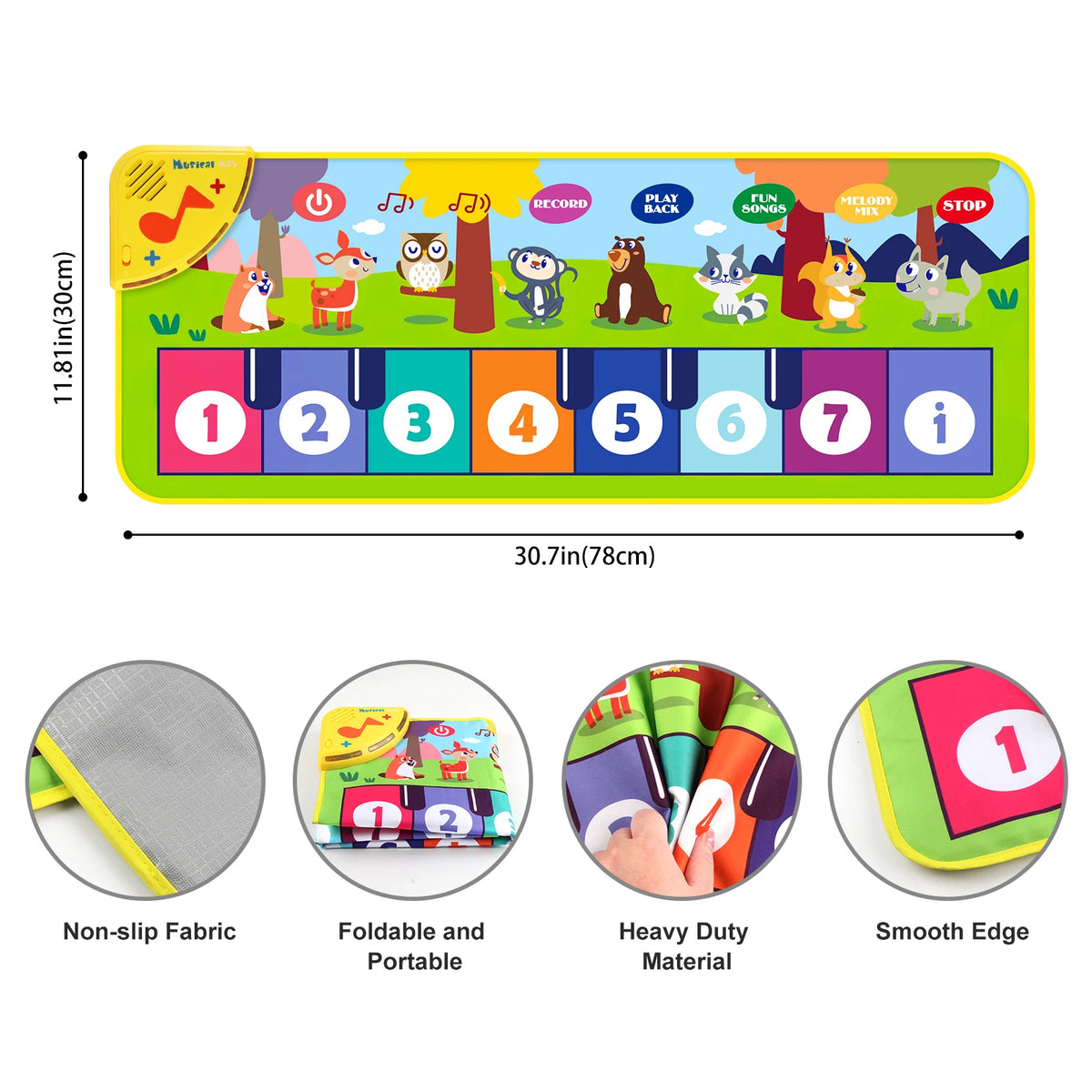 Coolplay Music Piano Mat &ndash; Interactive Educational Fun for Toddlers