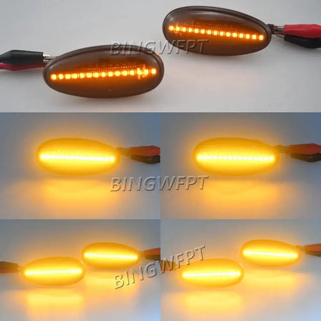 2x LED Dynamic Side Marker Lights Turn Signal Lamps For Mitsubishi Lancer 8 Montero 3 Pajero 3 Outlander 1 Delica 4 i Miev Space by InterCyprus Trading Ltd