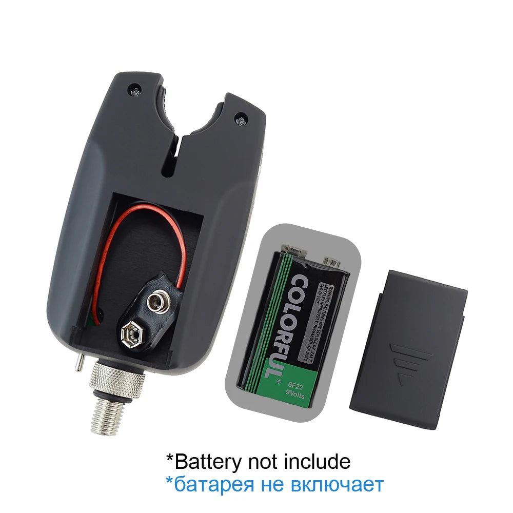 Hirisi Carp Fishing Bite Alarm Set with Waterproof Blue LED Swingers