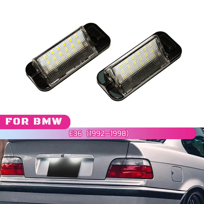 BMW E36 LED Plaka Işığı Çifti 1992 1998 12V Yükseltme