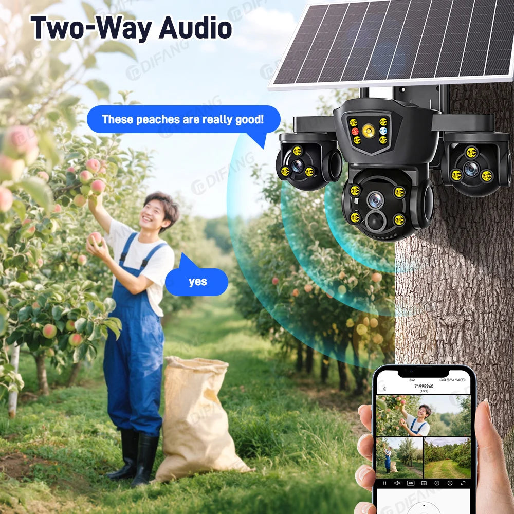 DIFANG V380 Pro Solar Camera &ndash; 4G SIM And Solar Power