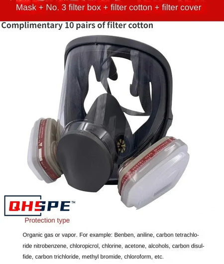 Anti-Fog 6800 Gas Mask &ndash; Full Face Safety For Painting 17 in 1 Set 1