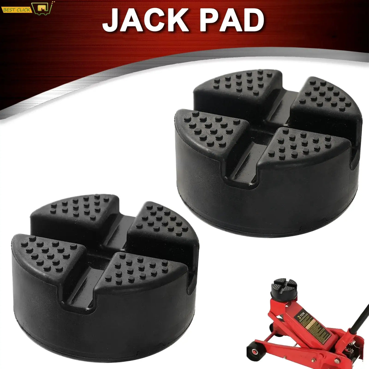 Floor Slotted Rubber Car Jack Pad Frame Protector Guard Adapter Jacking Lifting Pad Tool Pinch Weld Side Car Removal Repair Tool by InterCyprus Trading Ltd