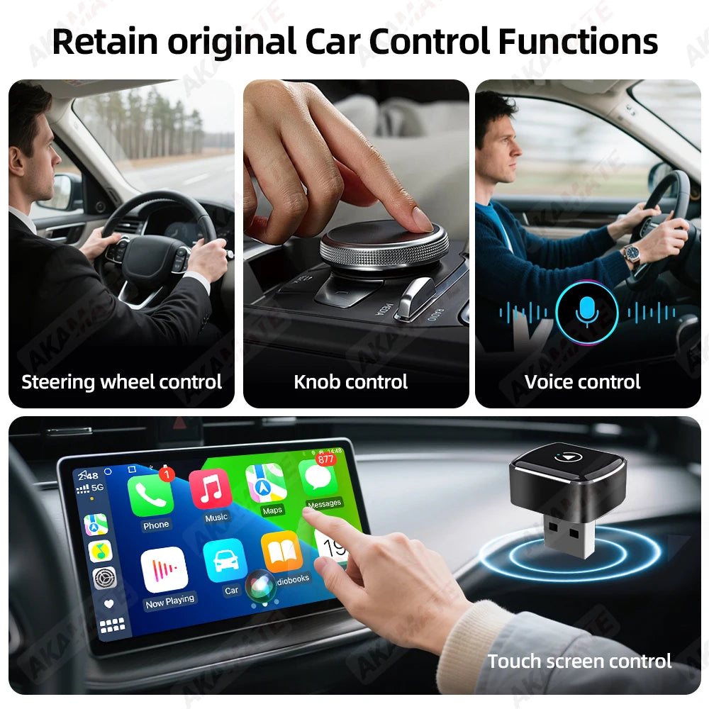 CarPlay Adapter Mini 2in1 Dongle &ndash; Wired To Wireless