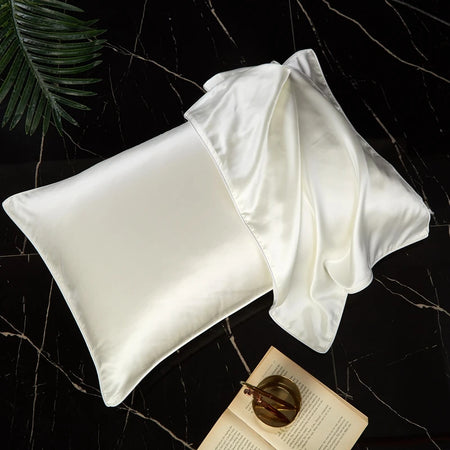 Mulberry Silk Charmeuse Pillowcase &ndash; Luxurious Comfort for Hair and Skin white / 480x740mm  1pc