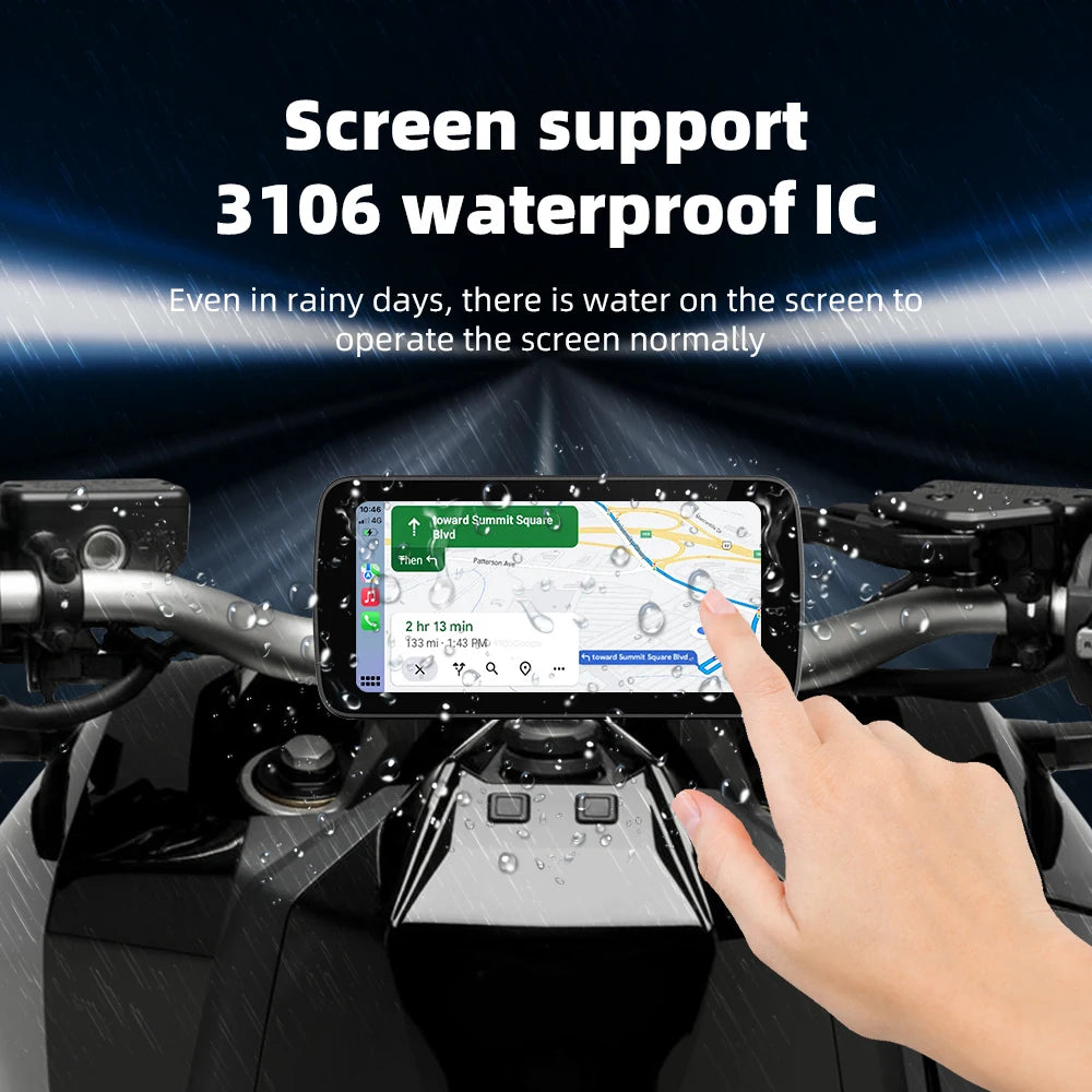 EKIY 6.25 Inch Wireless CarPlay Moto Android Auto &ndash; Portable Motorcycle Navigation Display