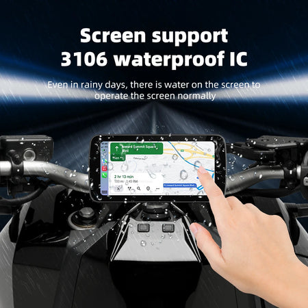 EKIY 6.25 Inch Wireless CarPlay Moto Android Auto &ndash; Portable Motorcycle Navigation Display