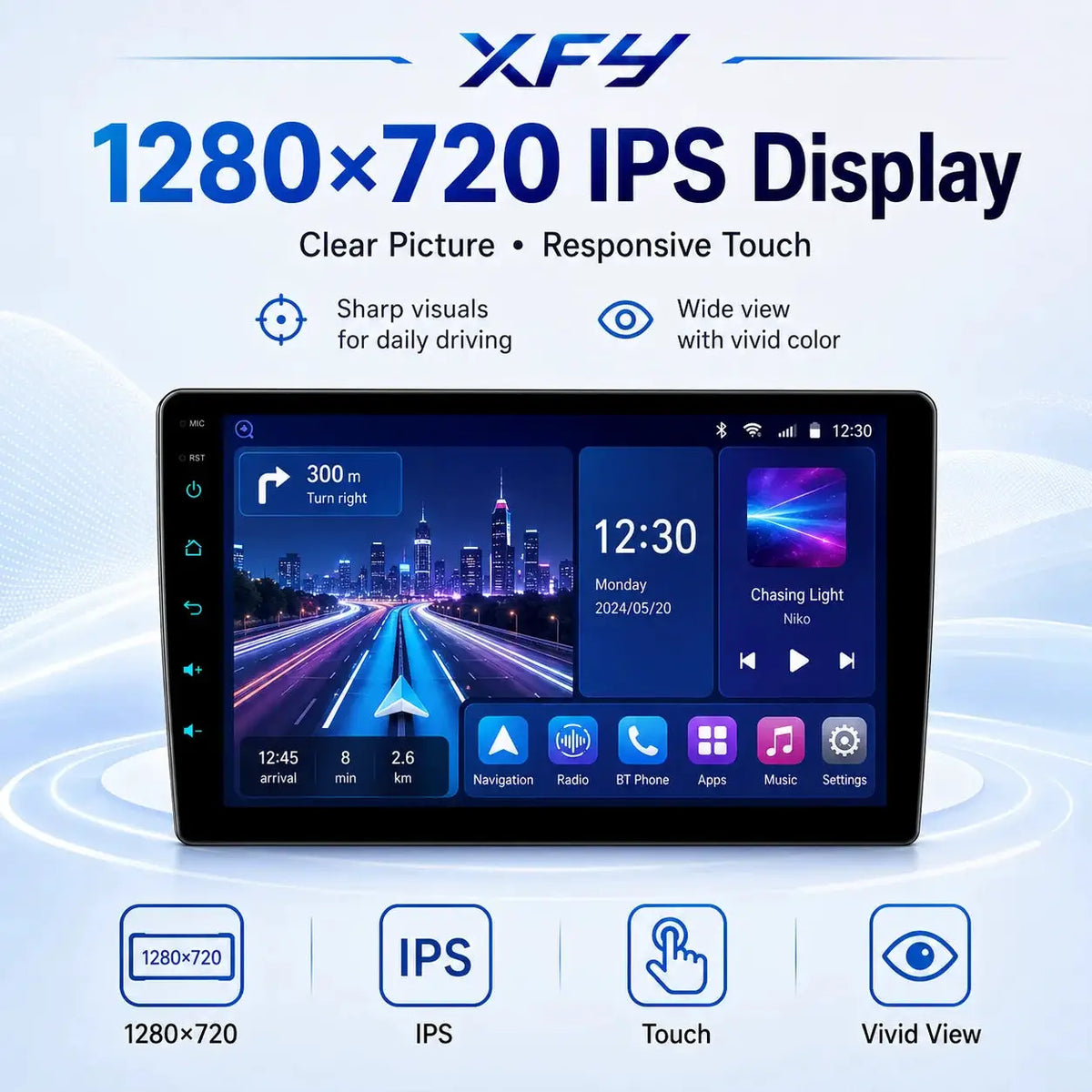 10 Inch Android Car Stereo With Carplay GPS For VW Golf Passat Polo Jetta Skoda by InterCyprus Trading Ltd