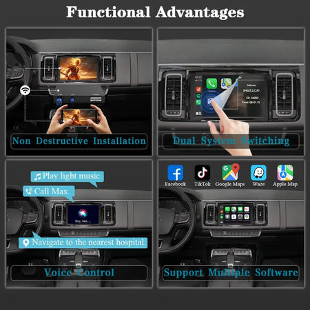 Autotop Wireless CarPlay Android Auto Converter For Peugeot