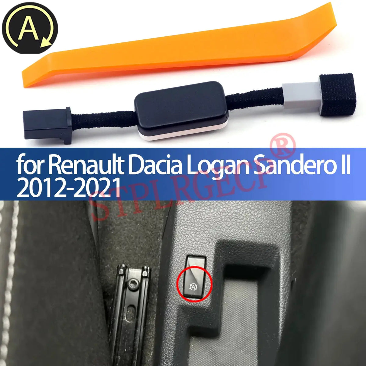 Automatic Stop Start Engine System Off Cable Plug and Play Eliminator for Renault Dacia Logan Sandero II 2012-2021 by InterCyprus Trading Ltd
