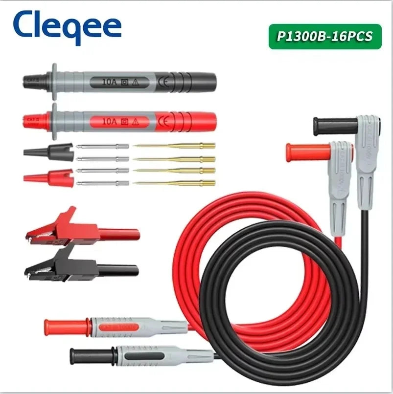 Cleqee P1300 Series Multimeter Test Lead Kit &ndash; 1000V Rating P1300B