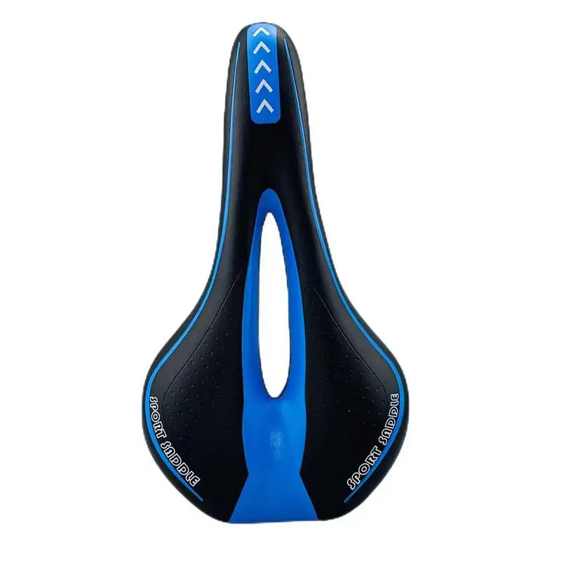 Extra Soft Gel MTB Bicycle Saddle with Hollow Ventilation Design A Black Blue