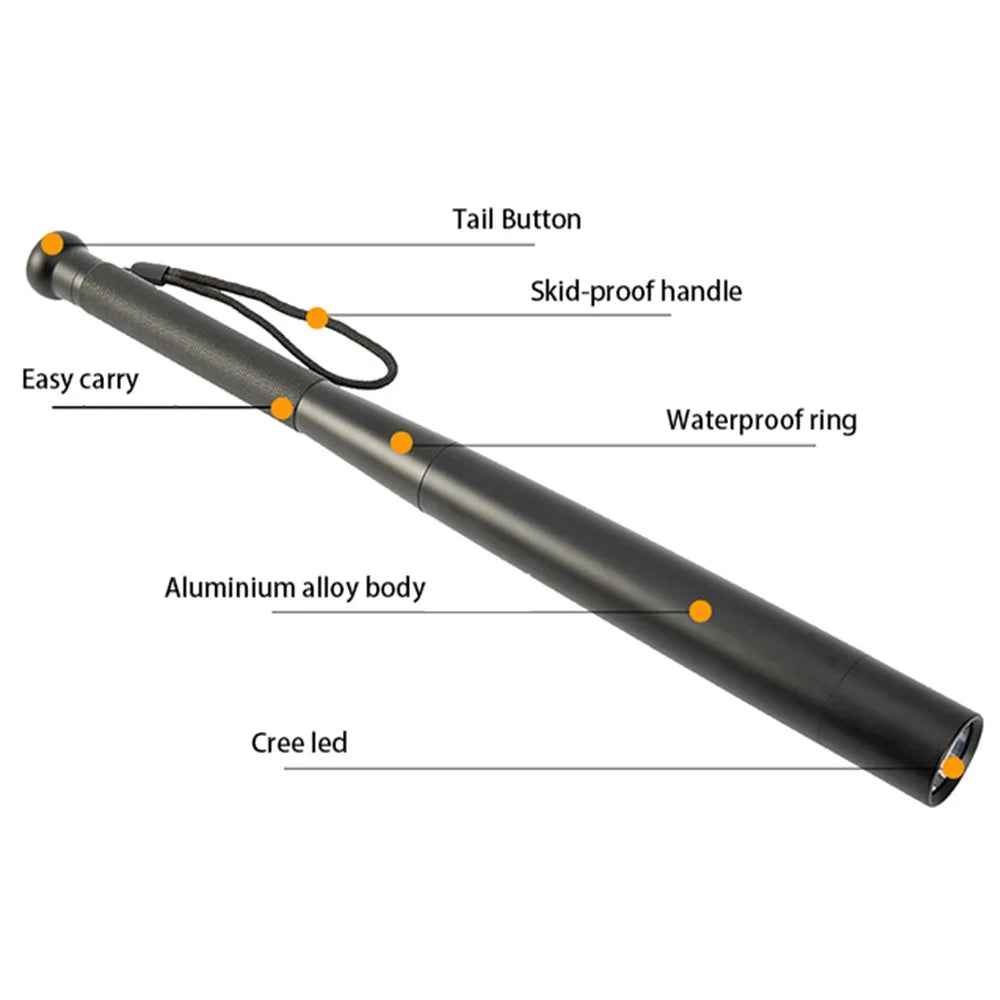 Baseball Bat Flashlight - Ultra Bright Outdoor Self Defense