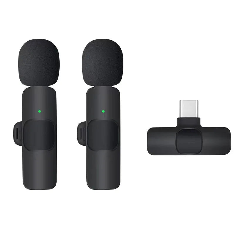 Basix 2.4G Wireless Lavalier Microphone for iPhone &amp; Android - Portable Mini Mic for Live Broadcast &amp; Gaming Type-C 1drag2-K1