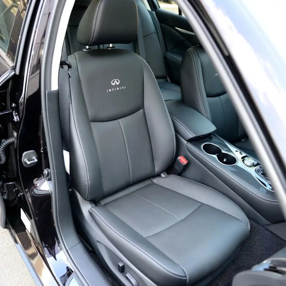 Infiniti Q50 Faux Læder Tilpassede 2 Forreste Sædeovertræk