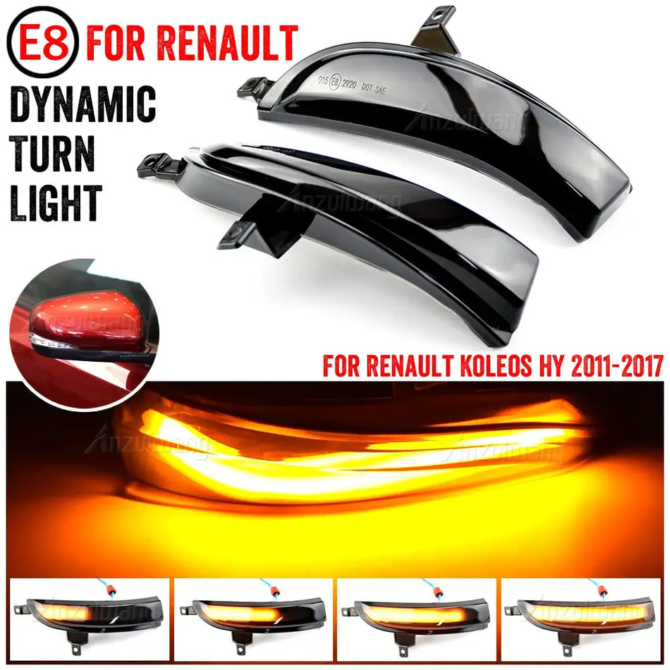 LED Sequential Turn Signal Mirrors For Renault Koleos HY 2011-2017 by InterCyprus Trading Ltd