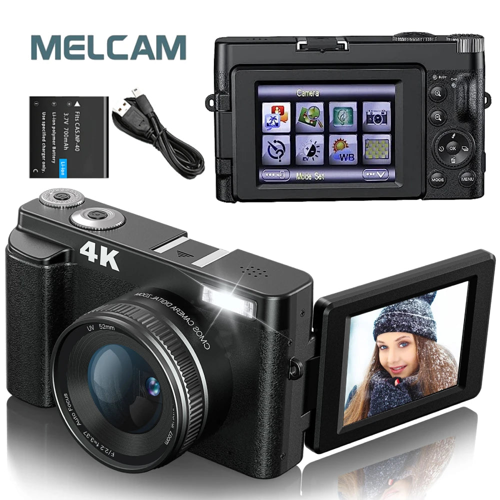 Appareil Photo Numérique 4K ,64 MP Autofocus Vlogging Appareil Photo Anti-Shake Zoom Numérique Appareil Photo Numérique 4K ,64 MP Autofocus Vlogging Appareil Photo Anti-Shake Zoom Numérique