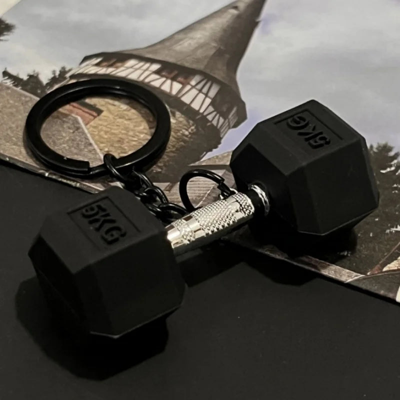 2025 Barbell Keychain - Silicone Dumbbell Gifts for Gym Lovers Dumbbell-black