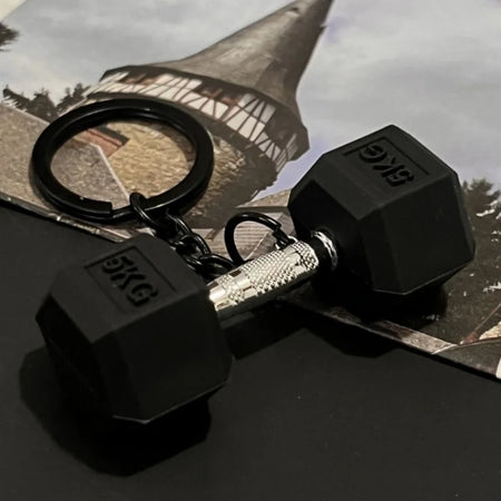 2025 Barbell Keychain - Silicone Dumbbell Gifts for Gym Lovers Dumbbell-black