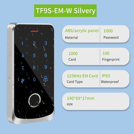 TF9S-EM Outdoor Access Keypad Kit &ndash; Waterproof RFID TF9S-EM-silver