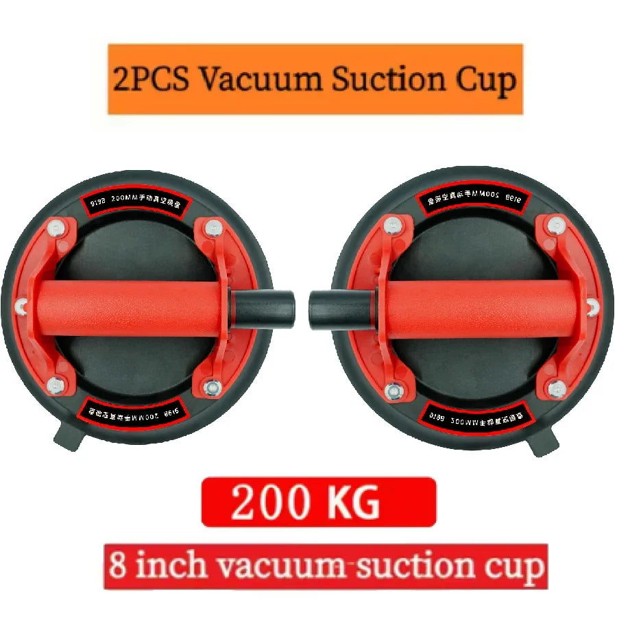 8 Inch Vacuum Suction Cup 200kg &ndash; Heavy Lift For Tile Glass 2PCS
