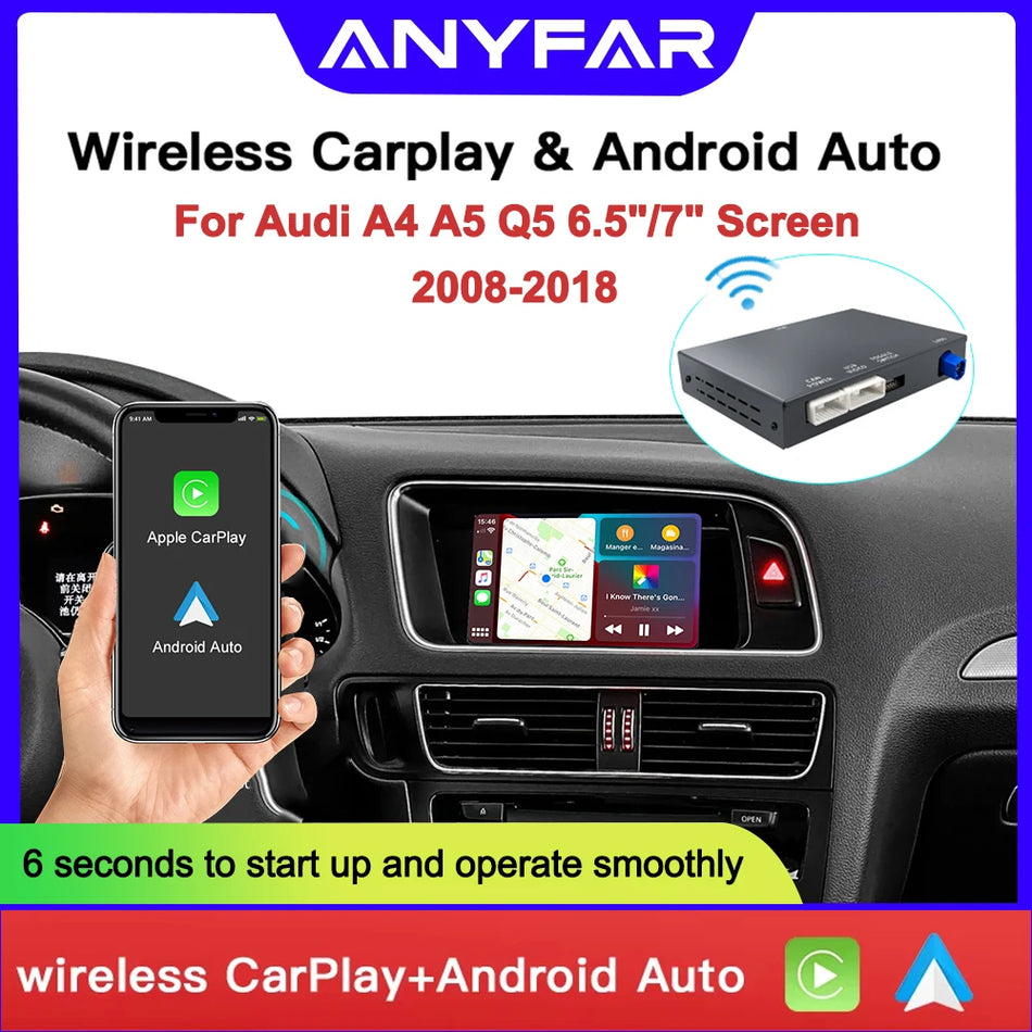 Audi A4 A5 Q5 OEM Scherm Upgrade Decoder Box met CarPlay en Android Auto